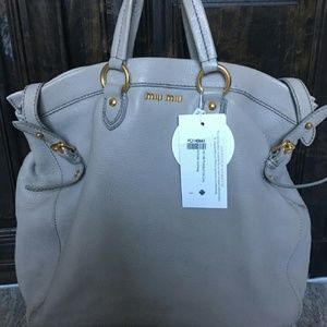 MIU MIU PEBBLED tote