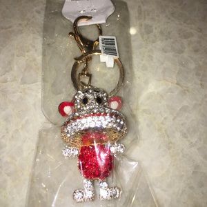 ✨NEW✨Gold monkey key chain with embellishment