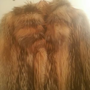 Vintage Genuine Fox Fur Coat w/ Satin Lining