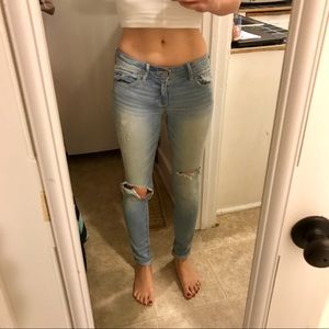 A&F Destroyed Skinny Jeans