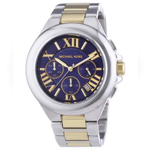 Michael Kors Accessories - Michael Kors Camille Blue Two Tone Ladies Watch