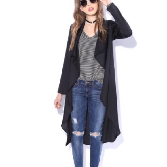 🆕Satin Black Duster w Belt ❣️