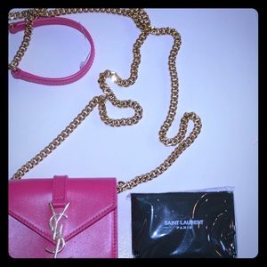 SAINT LAURENT monogram pink chain bag⚡️🅿️⚡️899