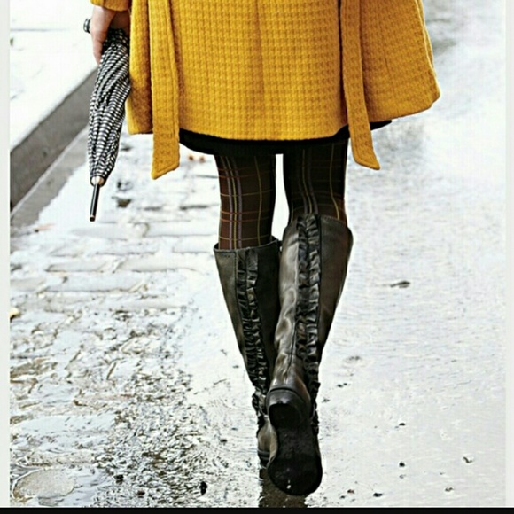 Anthropologie Miss Albright ruffle boot