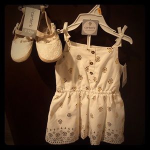 White summer dress with shoes