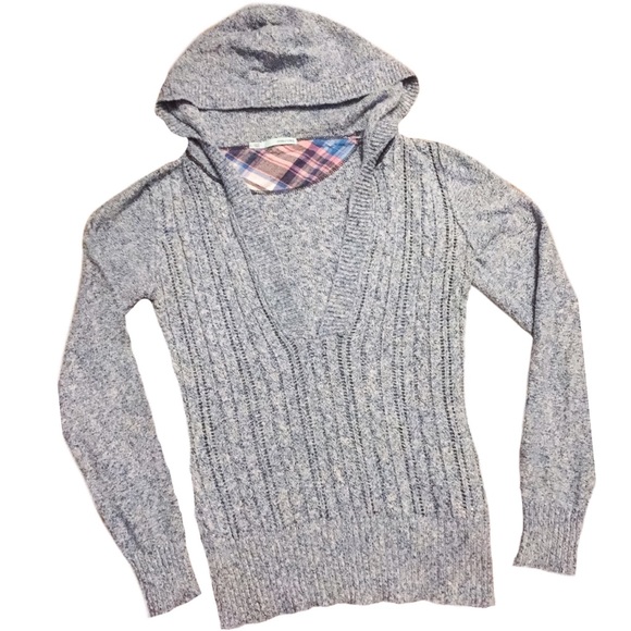 Maurices Hooded Cable Knit Sweater- L - Picture 1 of 3