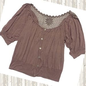 Wet Seal Boho Lace Top- Sz S