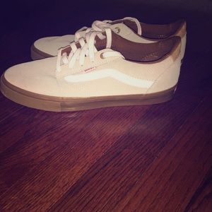 Men's tan Vans with cork heel - worn once!