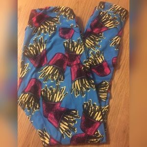 LuLaRoe French Fry Leggings OS