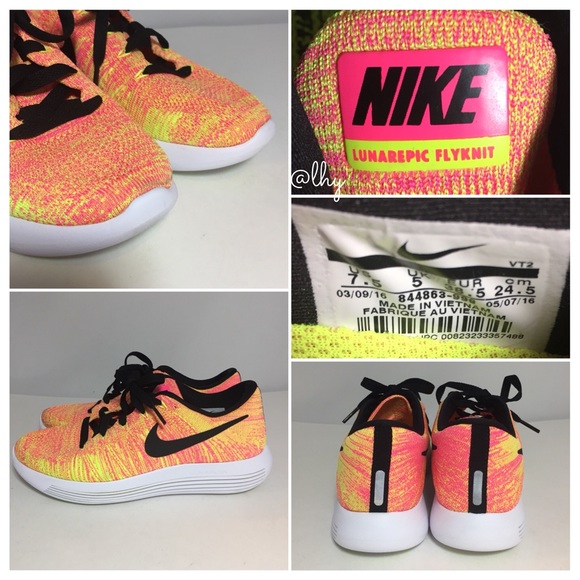 NIKE LUNAREPIC LOW FLYKNIT SNEAKERS WOMEN'S 7.5 - Picture 4 of 4