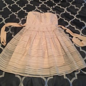 Gold Strapless party dress