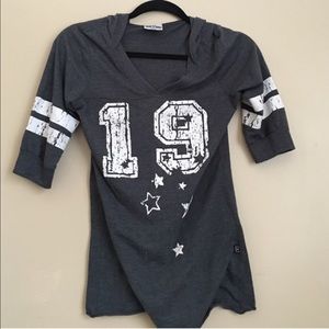 Grey Quarter Length Hoodie &a Fire Fly Chocker