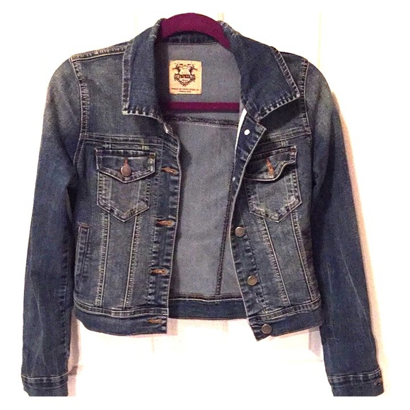Papaya Cropped Stretch Jean Jacket