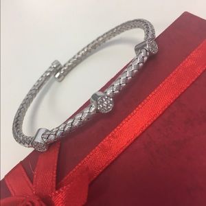 Sterling Silver Bracelet with Diamonds
