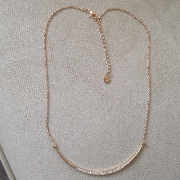 Stella & Dot Gold Crescent Necklace