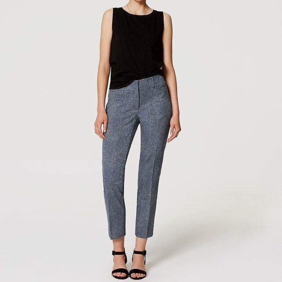 LOFT Flecked Riviera Crop Pant in Julie Fit