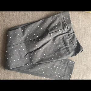 Never worn Gray polkadot skinny pants-The Limited