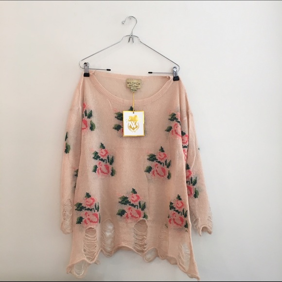 Wildfox Prairie Rose Lennon sweater (M) price frm.