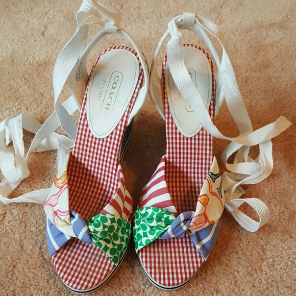Coach lace up sandals
