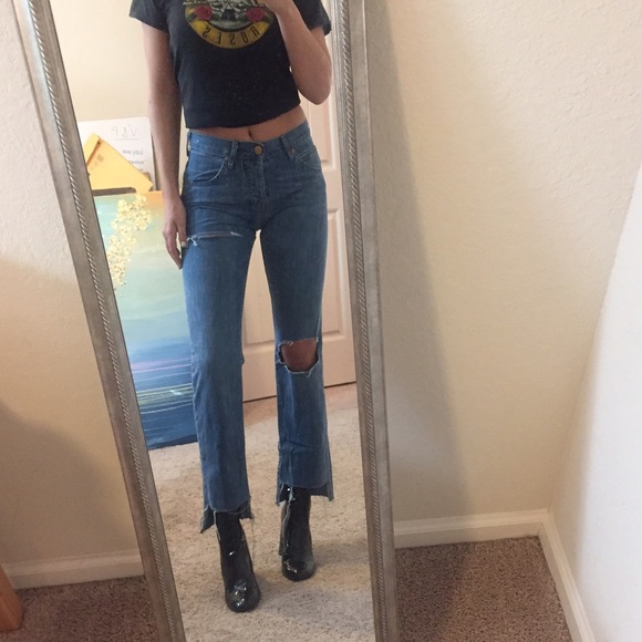 Reformation Denim - SOLD**One of a kind hem vintage Lee jeans ✨