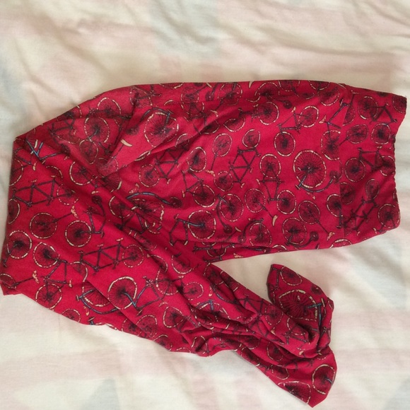 LuLaRoe TC Red Bicycle Leggings