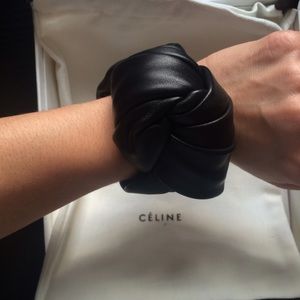 CELINE black leather cuff! NEVER WORN