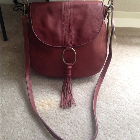Lucky brand soft leather crossbody bag!