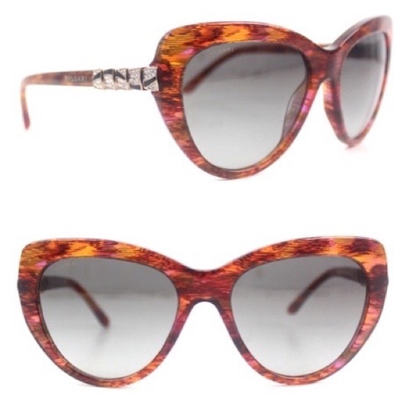 Bvlgari Serpenti Swarosvki Crystal Sunglasses New