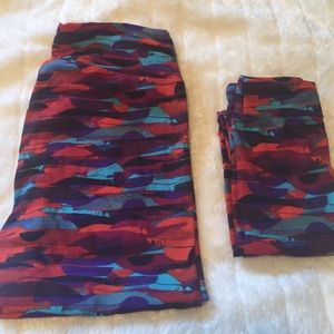 LuLaRoe Mommy and Me Fall Leggings OS SM