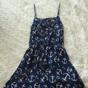 Ocean Drive Open back navy anchor dress