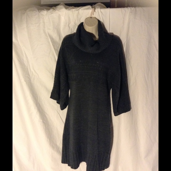 Cute Gray Sweater Dress