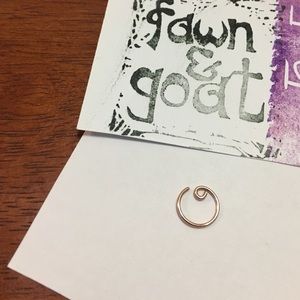 Rose gold nose ring