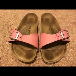 Size 38 Birkenstocks with Pink Strap