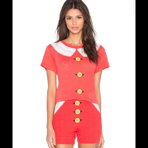 ❄️NWT WILDFOX MRS. CLAUS CROP TEE RED SMALL❄️