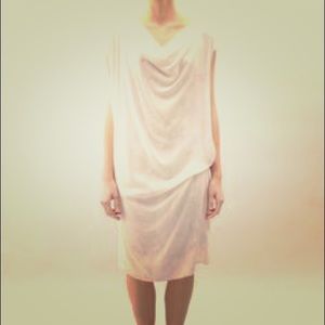 MM6 Maison Margiela marble print cowl dress