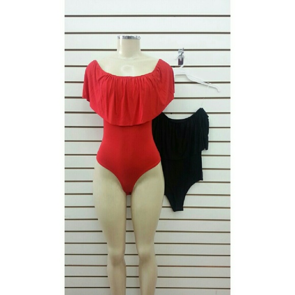 Ruffle Shoulder Bodysuit