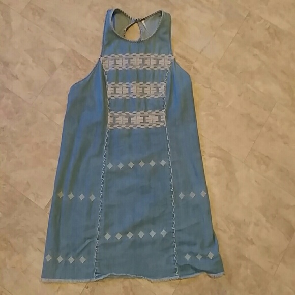 Free people denim mini dress - Picture 2 of 6