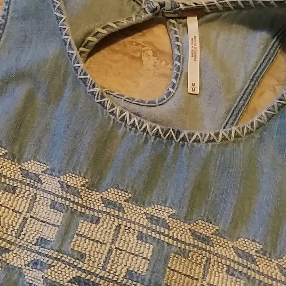 Free people denim mini dress - Picture 4 of 6