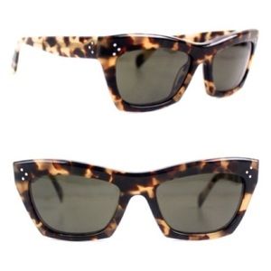 Celine Tortoise Retro Acetate Sunglasses