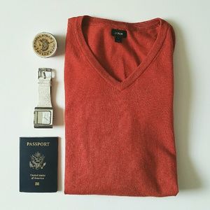 Men's J. Crew Cotton Cashmere V-Neck Sweater