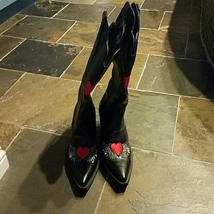 NWOT - Black Roper Boots - 8