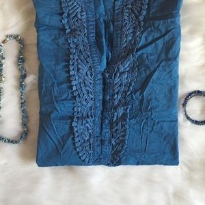 Beach Tunic Style Cotton Blouse