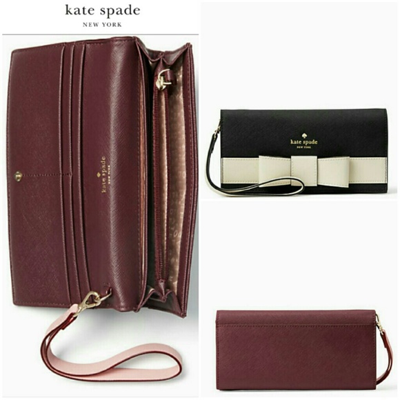 🎀NWT🎀 KATE SPADE SAFFIANO BOW WALLET/WRISTLET - Picture 3 of 4