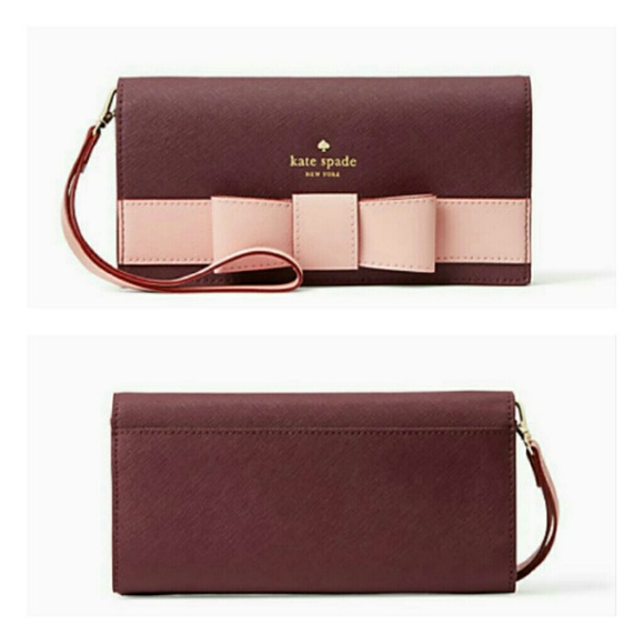🎀NWT🎀 KATE SPADE SAFFIANO BOW WALLET/WRISTLET - Picture 2 of 4
