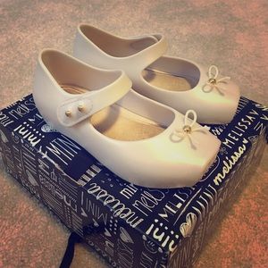 Mini Melissa ballet flats with Velcro strap
