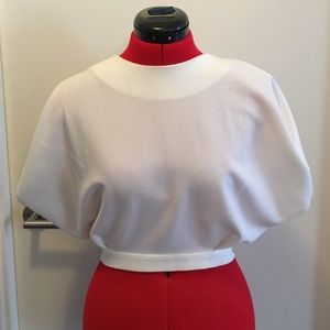 Cropped top with open back