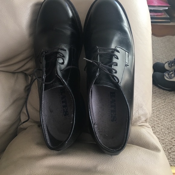 Bates black military oxford