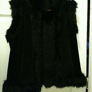 Express Suede & Faux Fur Vest