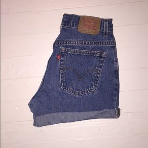 Levi High waisted mom jean shorts