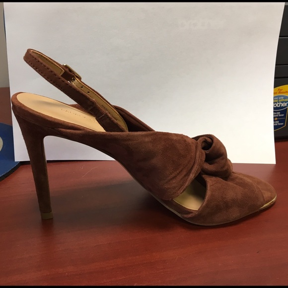 Size 7 Brown Suede Heel Sandal Banana Republic